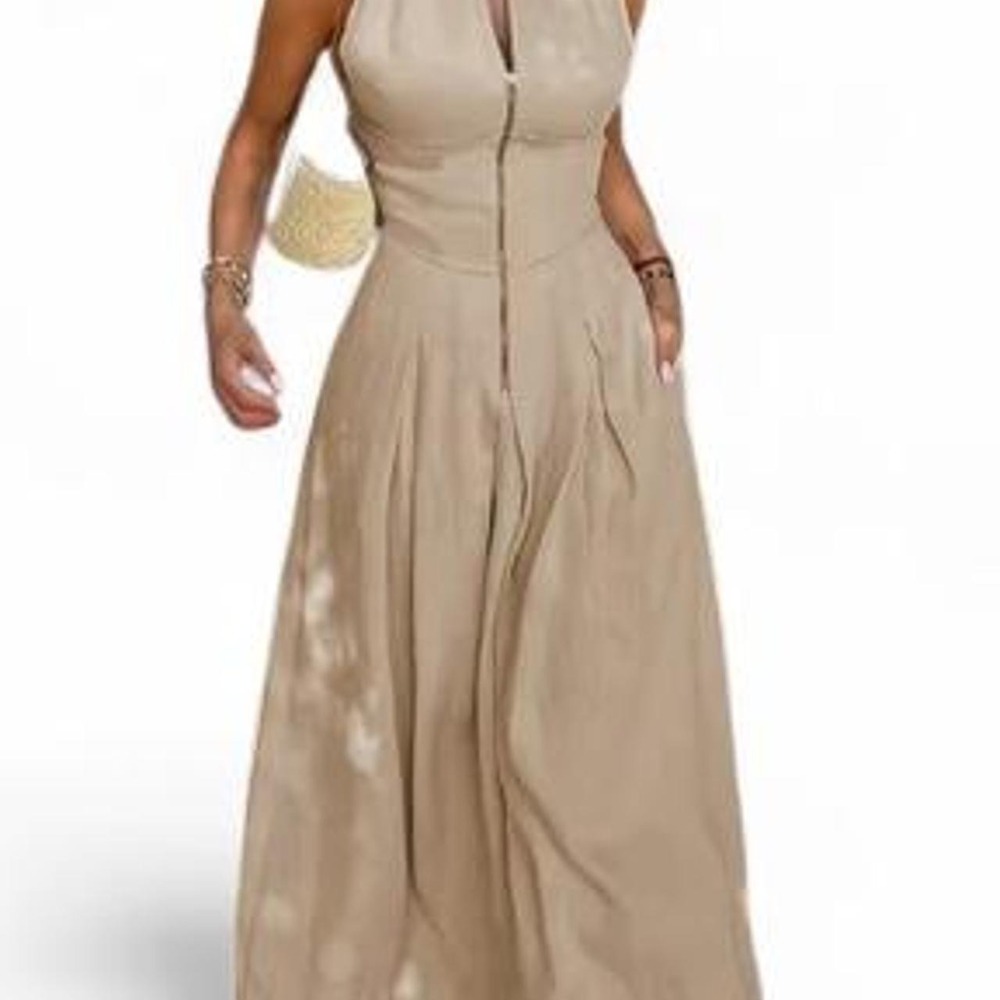 UOOZEE Women's Minimalist  Stylish Sleeveless Loose Long Maxi Dress